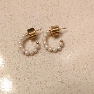 Kate Spade Pearl Hoops